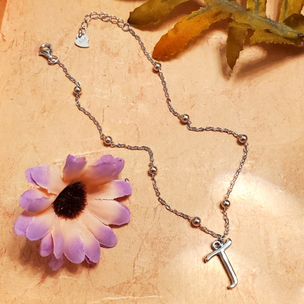 NEW Sterling "T" Anklet or Bracelet